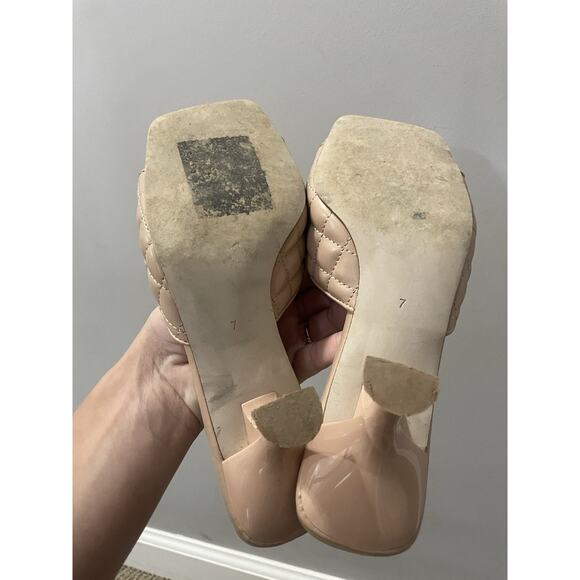 JEFFREY CAMPBELL Tan Crinkle Patent Sandal Size7 - Picture 8 of 11